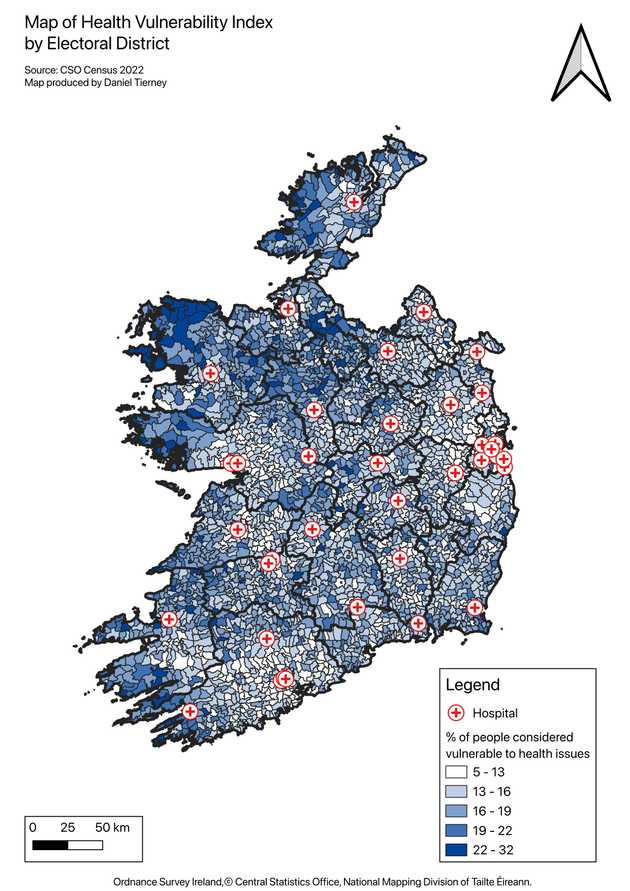 Health Vulnerability Index Map